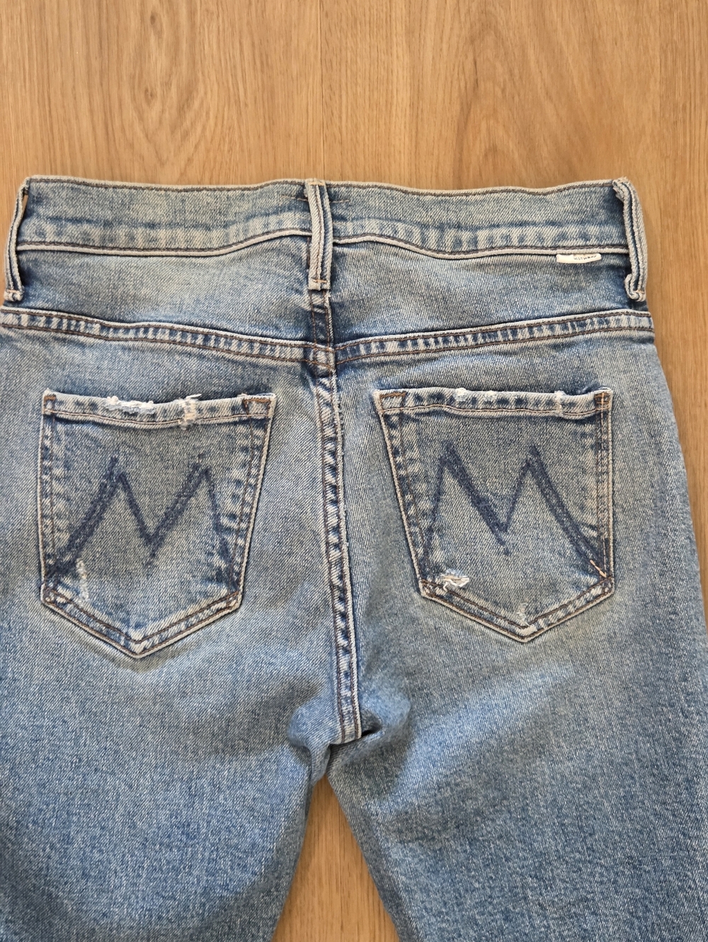 Mother Wmns The Insider Ankle Distressed Jeans 25 Hipster Festival Casual Boho - Picture 10 of 12